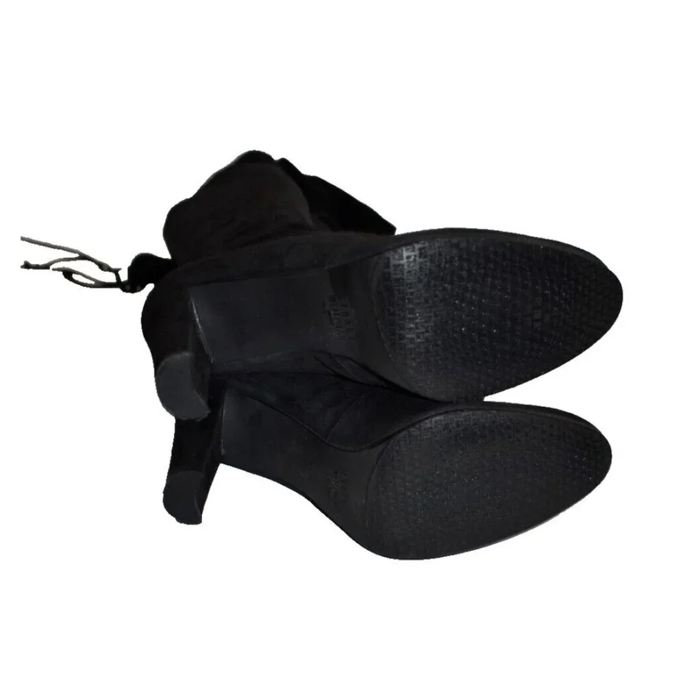 Stuart Weitzman Highland OTK Stretch Suede Boot Black Size 8.5 M MSRP $950 DD380 - Picture 10 of 11